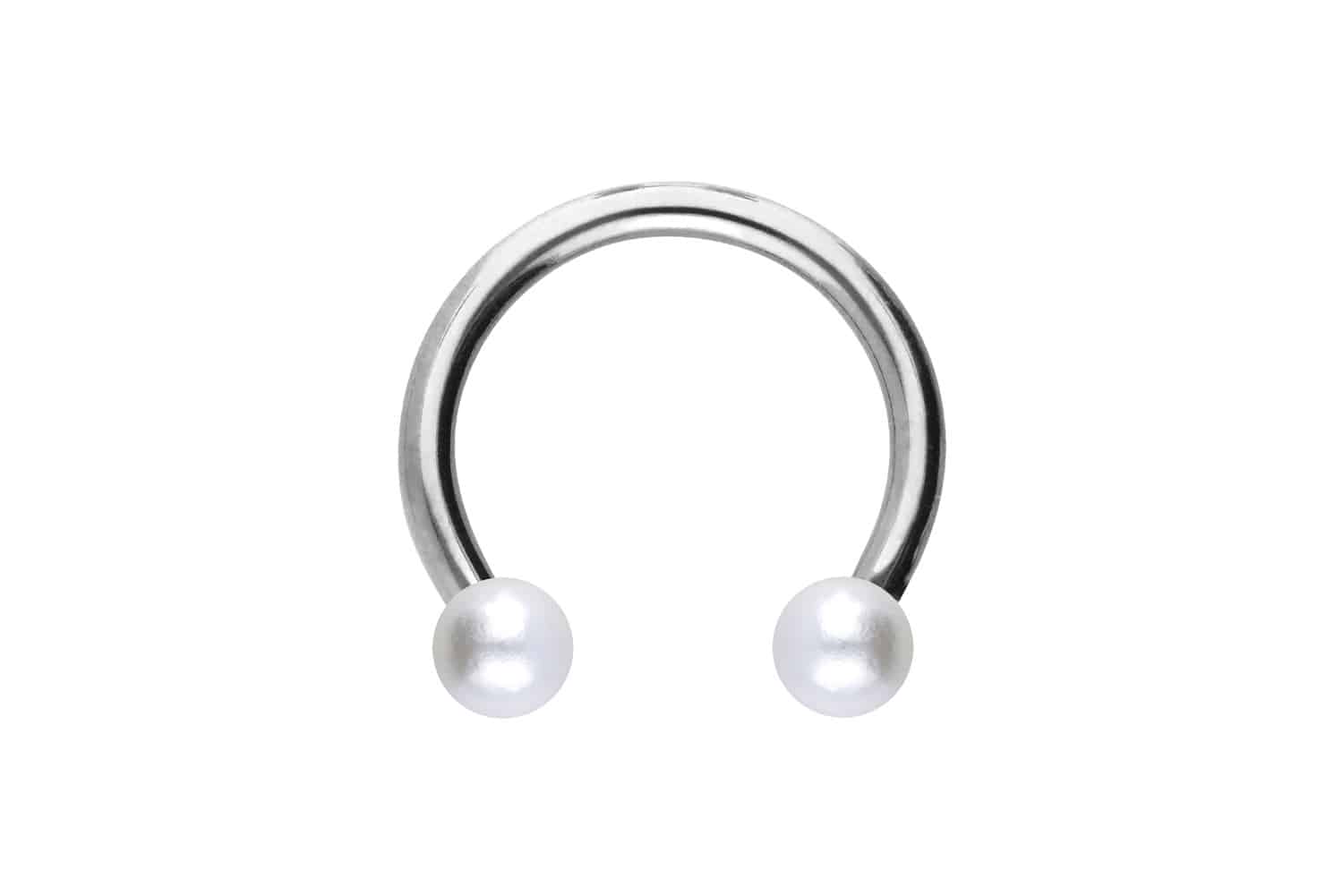 Chirurgenstahl Hufeisenring Piercing SYNTHETISCHE PERLEN